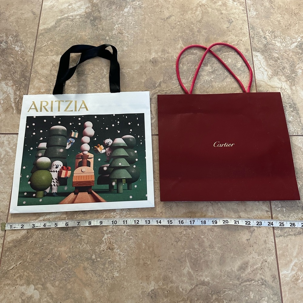 Cartier and aritzia shopping bag